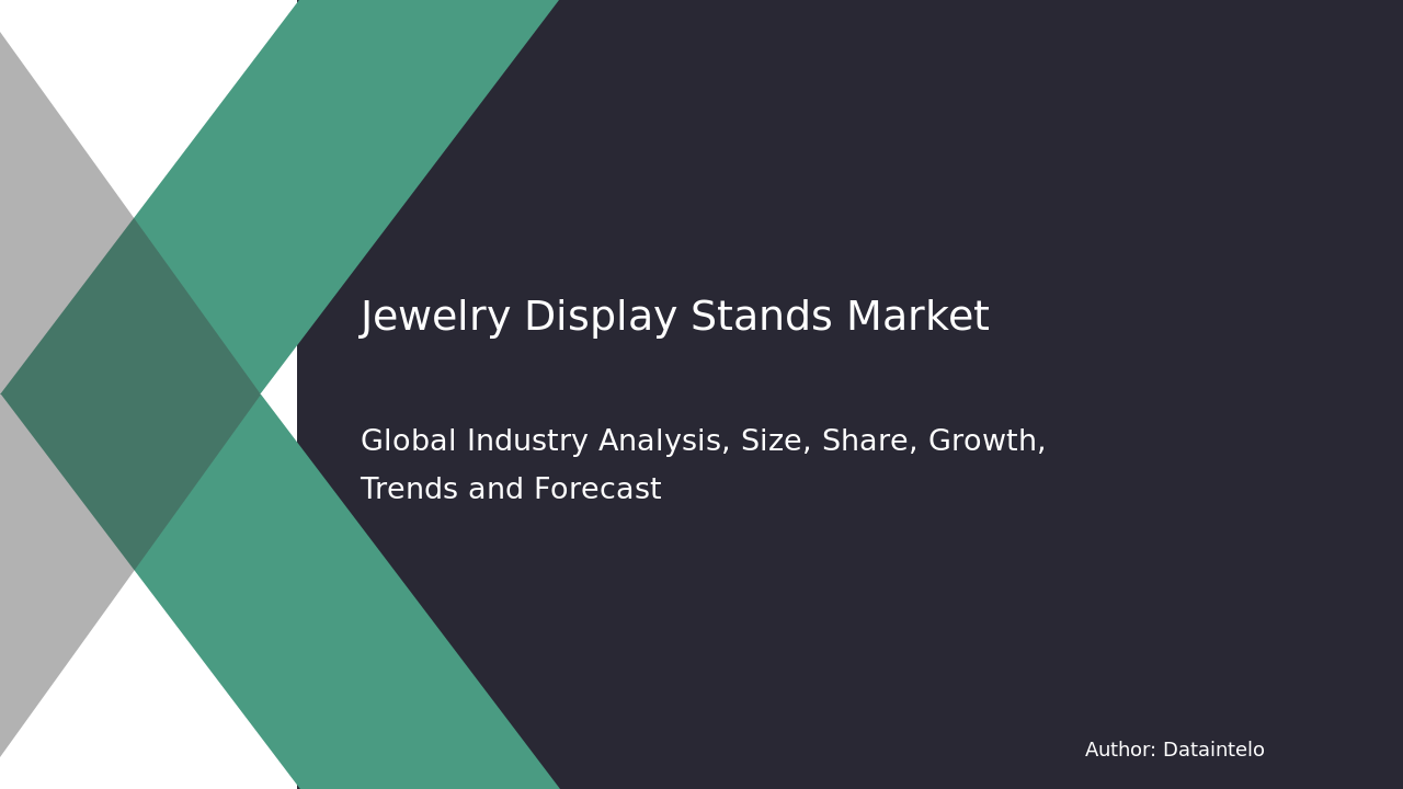 Jewelry Display Stands Market Report | Global Forecast From 2025 To 2033