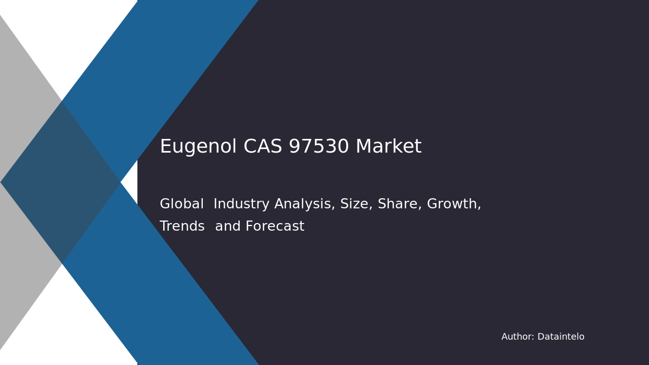 Eugenol (CAS 97-53-0) Market Report | Global Forecast From 2025 To 2033